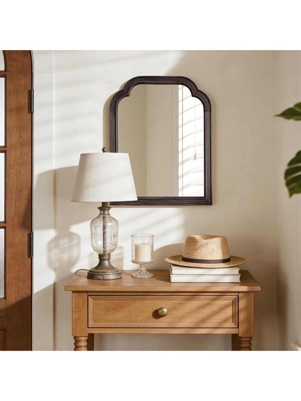 Rustic Wood Frame Wall Mirror 16"x20" - Decorative Bathroom & Living Room Accent